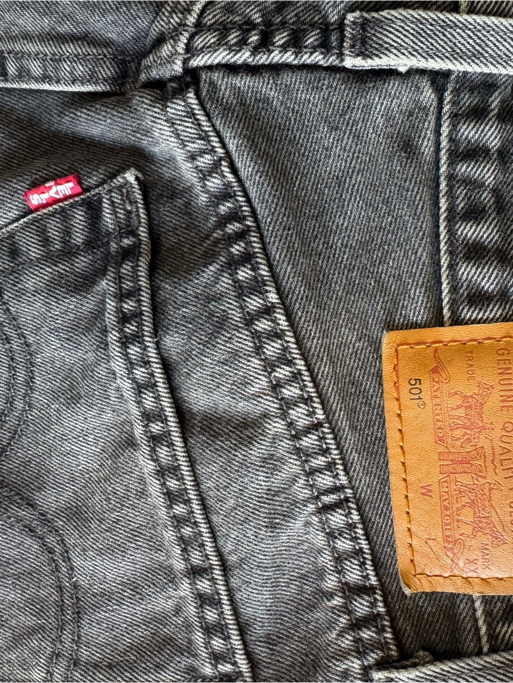 Levi's 501 Original Jeans Black Size 26/0 - Picture 5 of 6